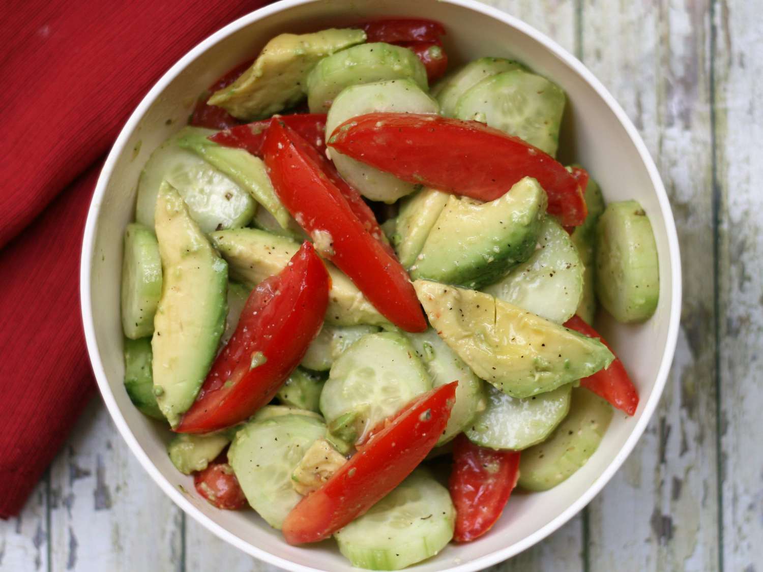 Avocado Tomato Salad with Cucumbers