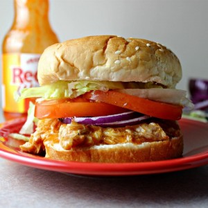 Slow Cooker Buffalo Chicken Sandwiches